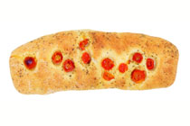 Focaccia brood met kerstomaten