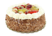 Biscuittaart met fruit