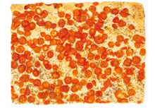 Focaccia met kerstomaatjes