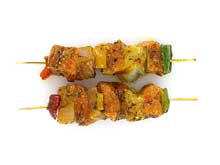 Visbrochette gemarineerd