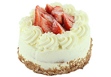 Biscuittaart met aardbeien