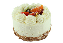 Biscuittaart met fruit