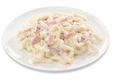 Pasta met ham in kaassaus