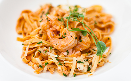 Tagliatelli met scampi